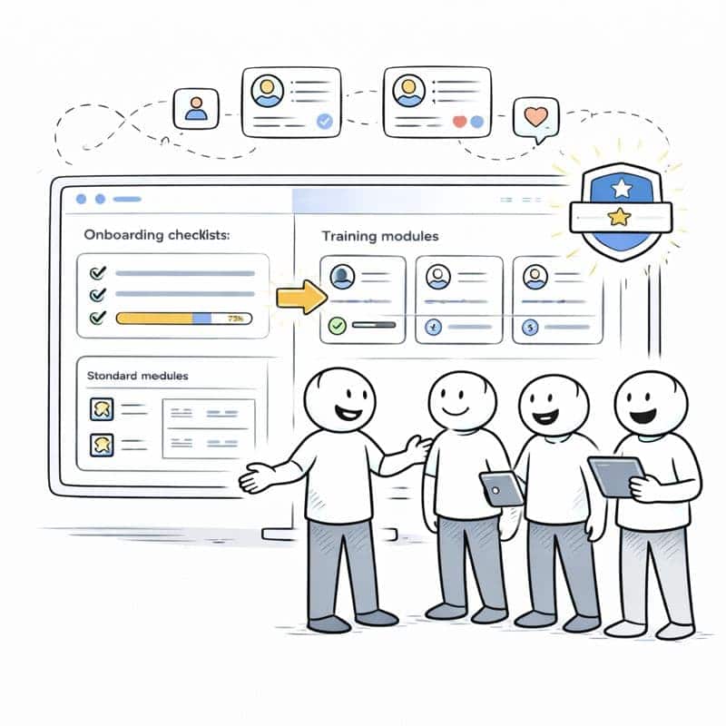 Snelle onboarding en consistente training